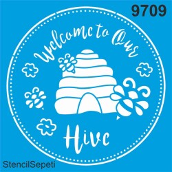 Arı Kovanı - Stencil Boyama Şablonu - StencilSepeti