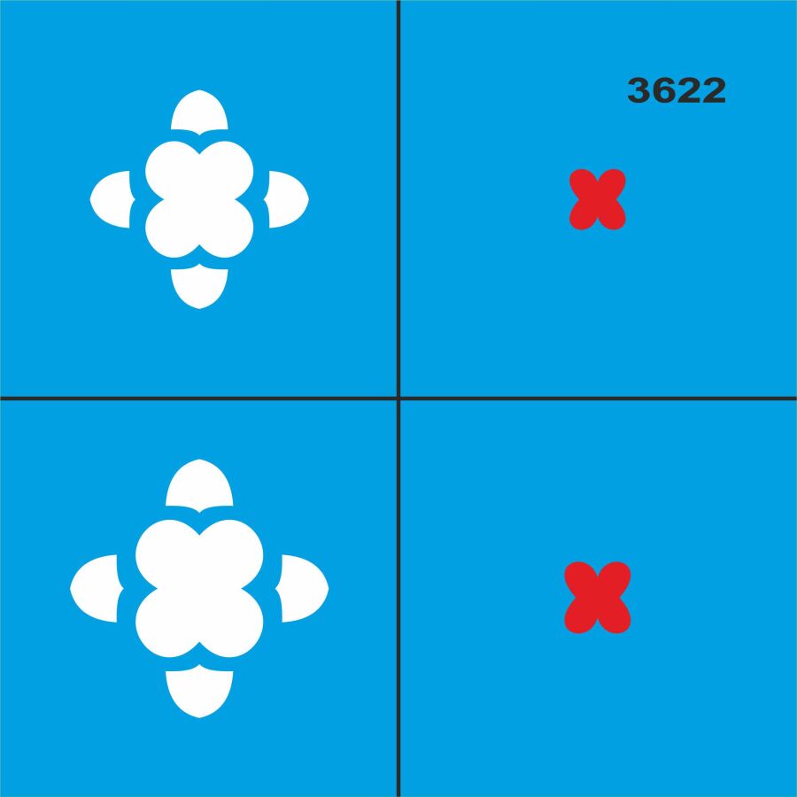 Çİçekli Fayans Deseni - Stencil Şablonu - 1