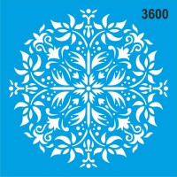 Çiçekli Desen - Stencil Boyama Şablonu - StencilSepeti