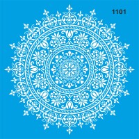 Dairesel Damask Desen - StencilSepeti