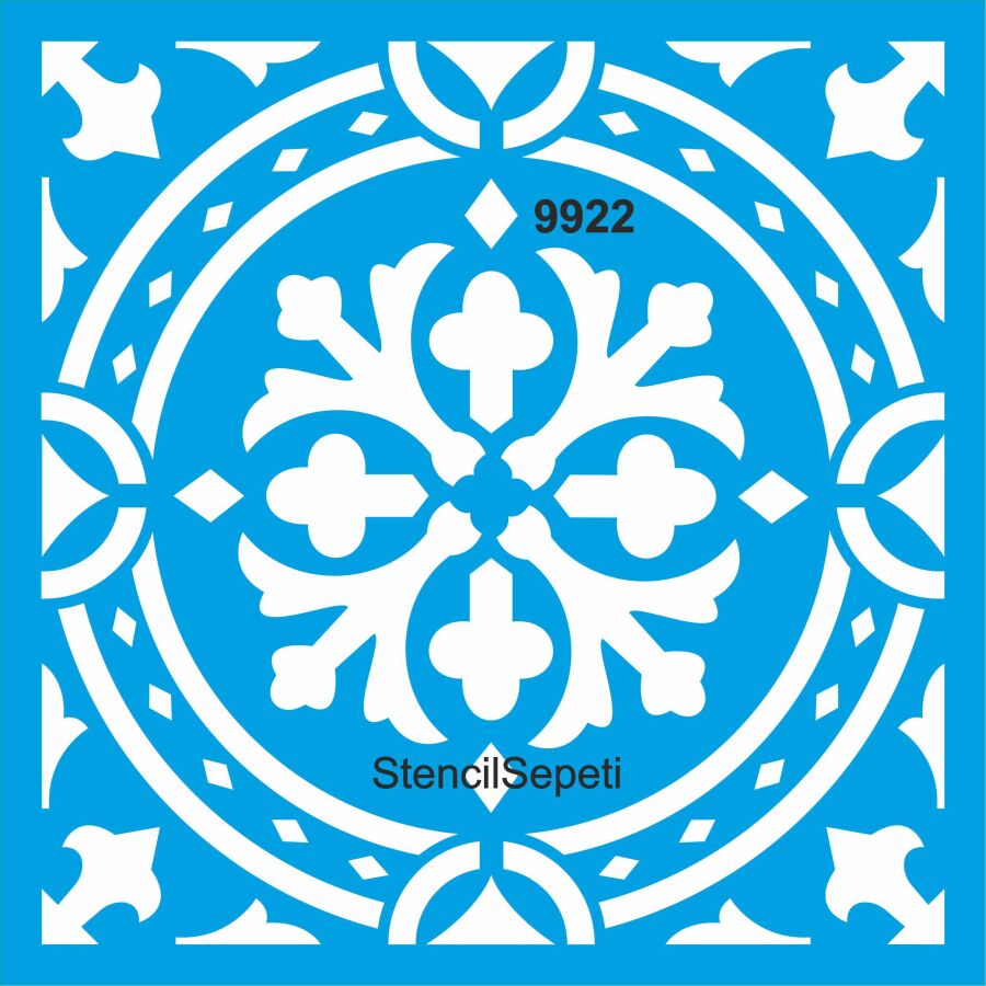 Fayans Deseni Stencil Şablon - 1