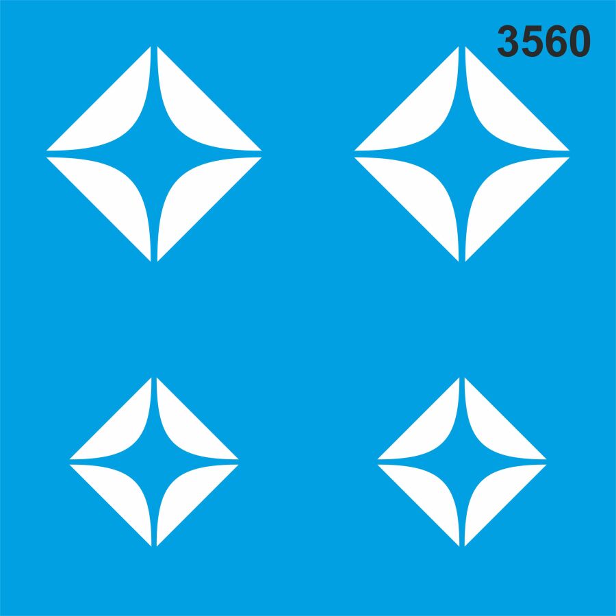 Fayans Deseni - Stencil Boyama Şablonu - 1