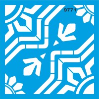 Fayans Deseni - Stencil Boyama Şablonu - StencilSepeti