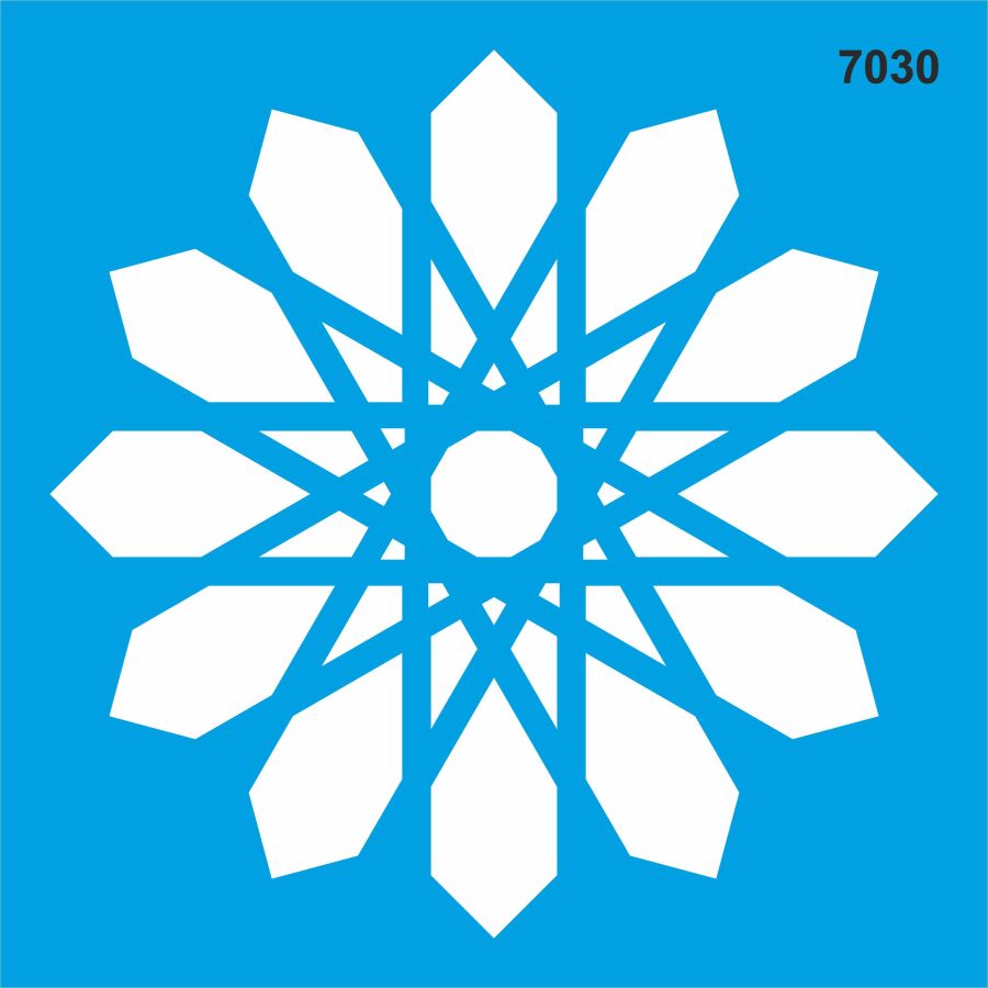 Geometrik Desen Stencil Boyama Şablonu - 1