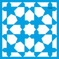 İznik Duvar Deseni Stencil Boyama Şablonu - StencilSepeti