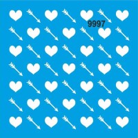 Oklar Kalpler Desen - Stencil Boyama Şablonu - StencilSepeti