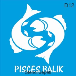 Pisces Balık - StencilSepeti