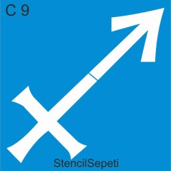 Sagitarius - Yay - StencilSepeti