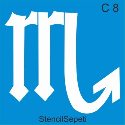 Scorpio - Akrep - StencilSepeti