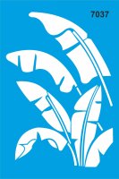 Tropikal Yaprak Deseni Stencil Boyama Şablonu - StencilSepeti