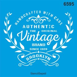 Vintage Deseni Stencil - Boyama Şablonu - StencilSepeti