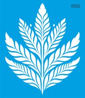 Yapraklı Duvar Deseni Stencil Boyama Şablonu - StencilSepeti